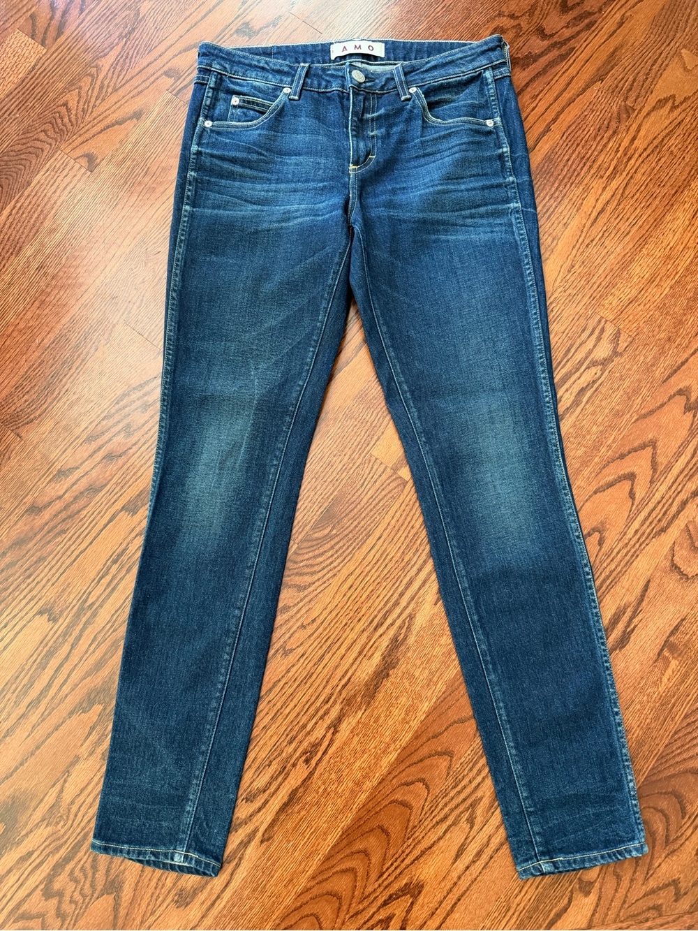 AMO Denim Jeans Women's Stix Straight Leg Size 28 Jeans in True Blue